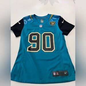Women’s Nike Jacksonville jaguars jersey  #90 Han Size Small‎